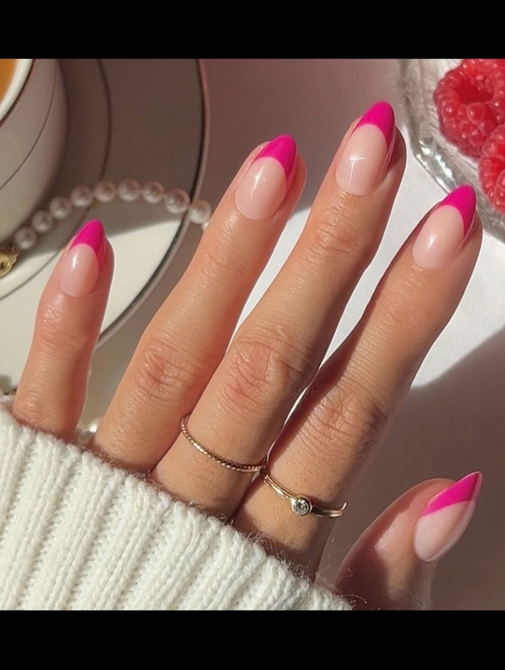 Glamnetic Raspberry Sorbet Short Almond Press-On Nails